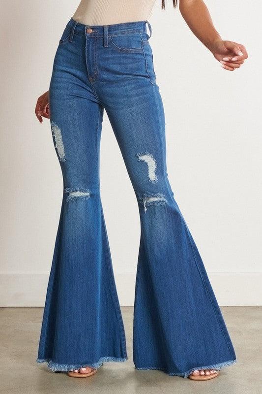 The Bailey Flares- Medium Wash