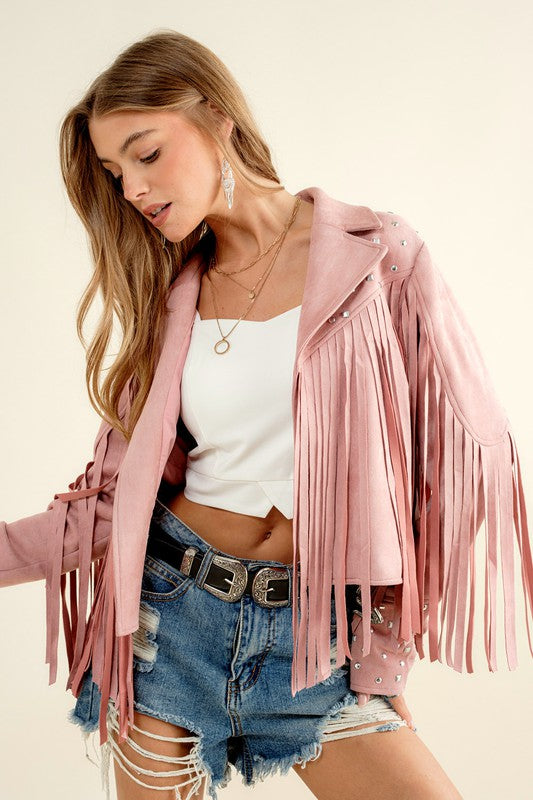 Studded Fringe Jacket