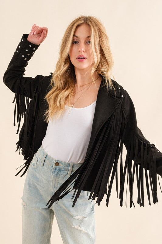 Studded Fringe Jacket