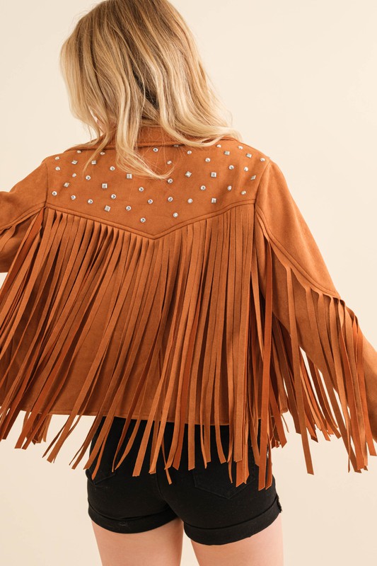 Studded Fringe Jacket