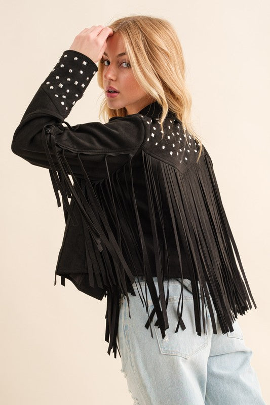 Studded Fringe Jacket