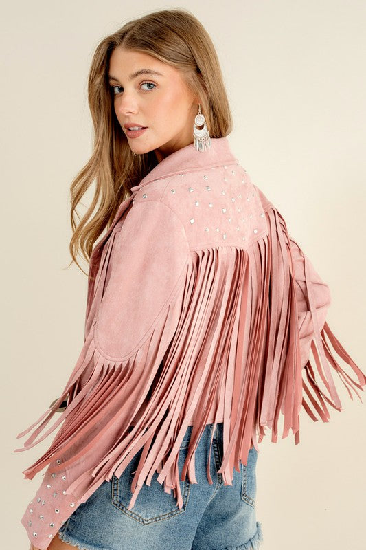 Studded Fringe Jacket