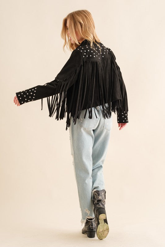 Studded Fringe Jacket