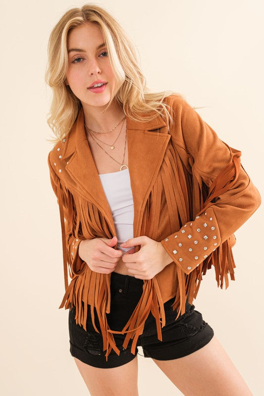 Studded Fringe Jacket