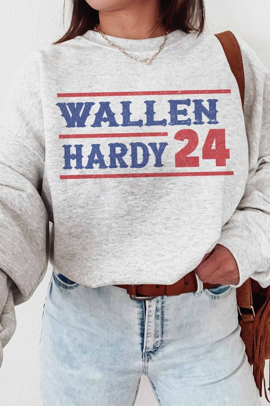 WALLEN HARDY FOR 24 GRAPHIC SWEATSHIRT PLUS SIZE