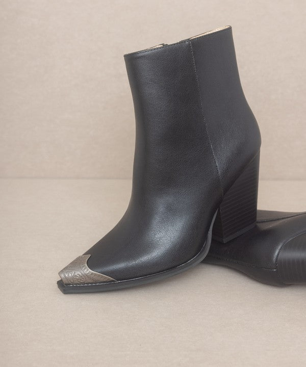 The Zion Booties with Etched Metal Toe