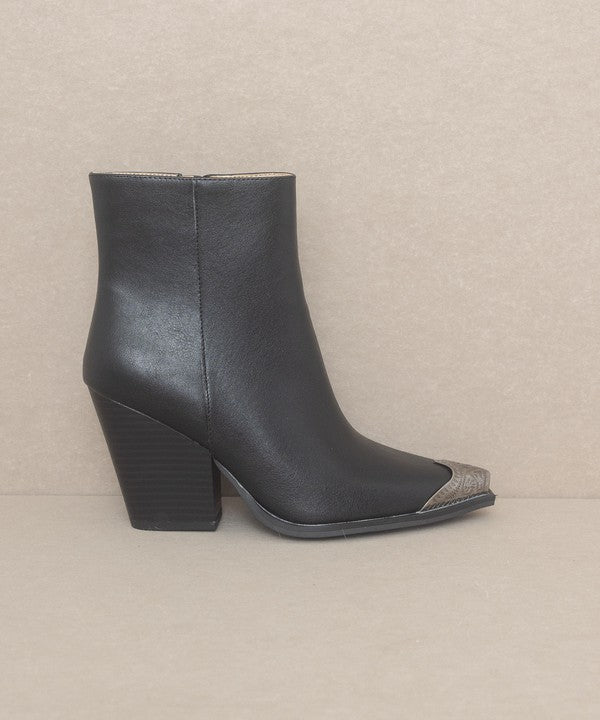 The Zion Booties with Etched Metal Toe