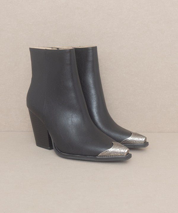 The Zion Booties with Etched Metal Toe