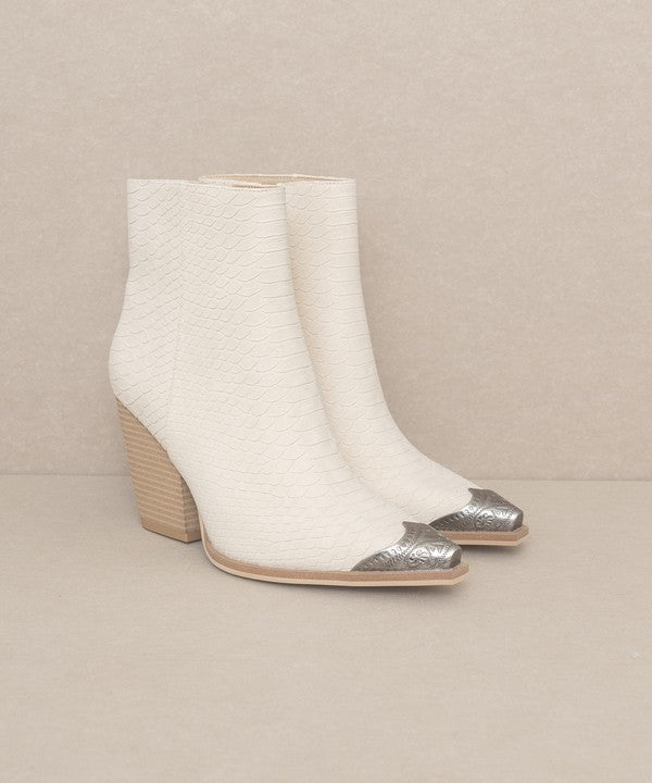 The Zion Booties with Etched Metal Toe