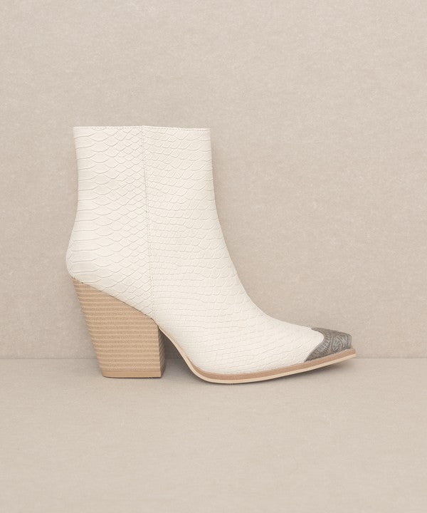 The Zion Booties with Etched Metal Toe