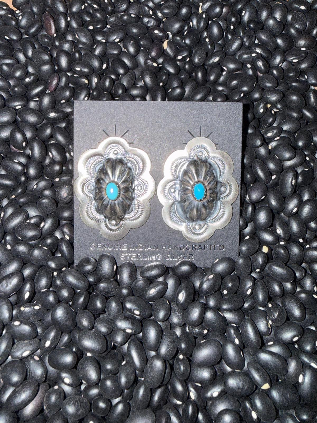 Lavina Benally Kingman Concho Earrings
