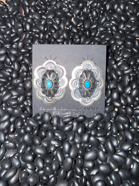 Lavina Benally Kingman Concho Earrings