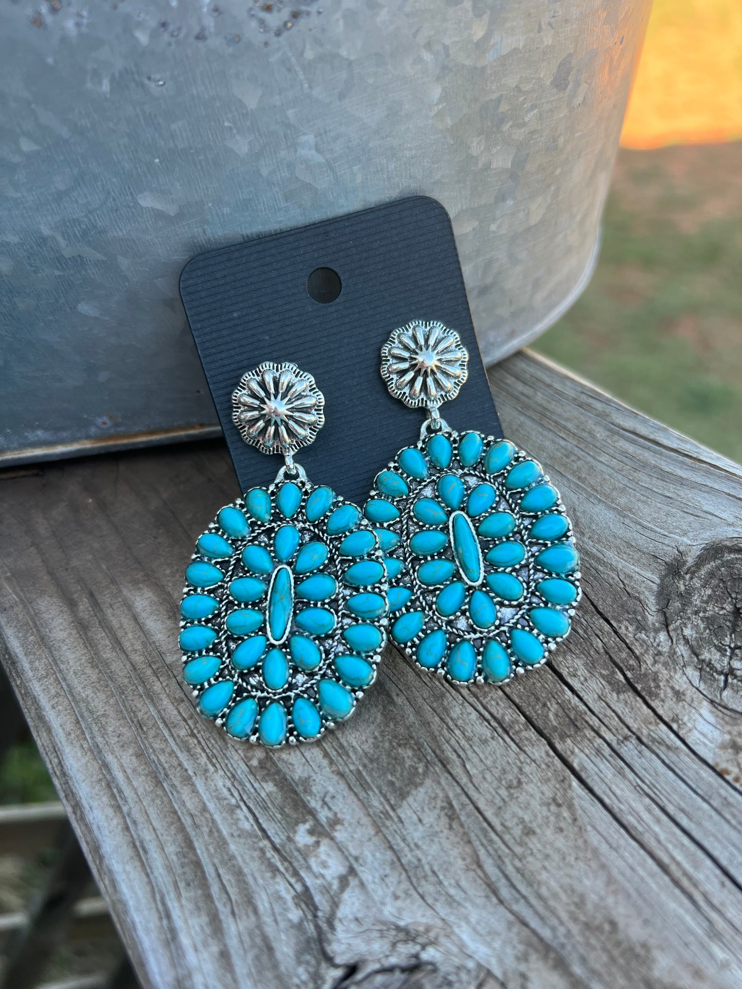 Cluster Turquoise Earrings