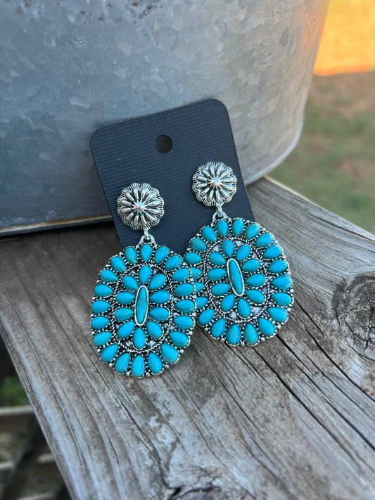 Cluster Turquoise Earrings