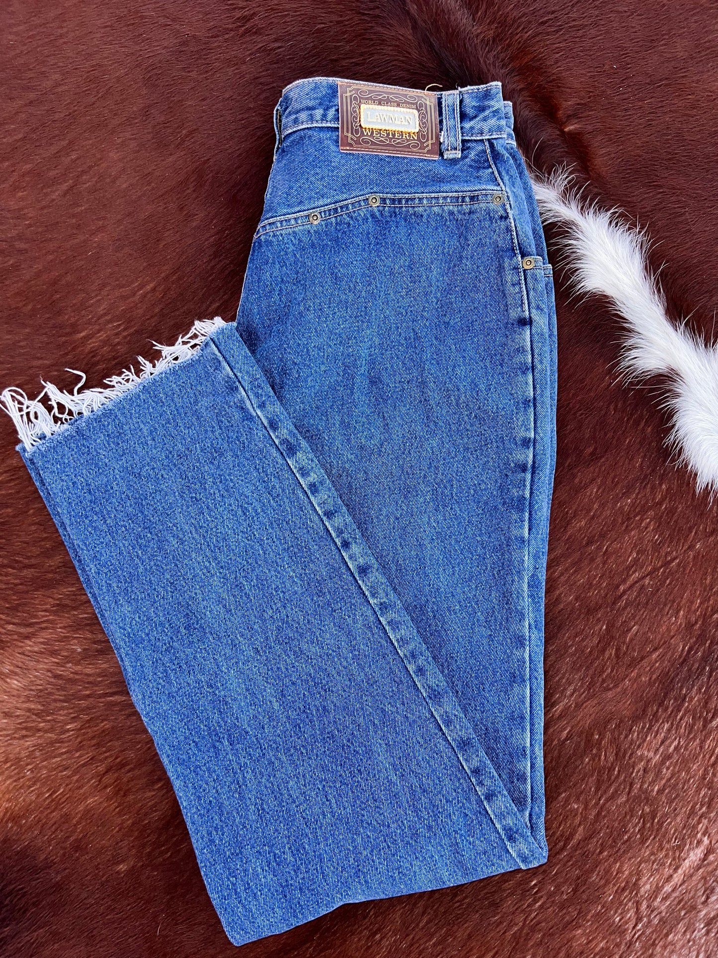 Vintage Lawman Cut/ Raw Hem Jean